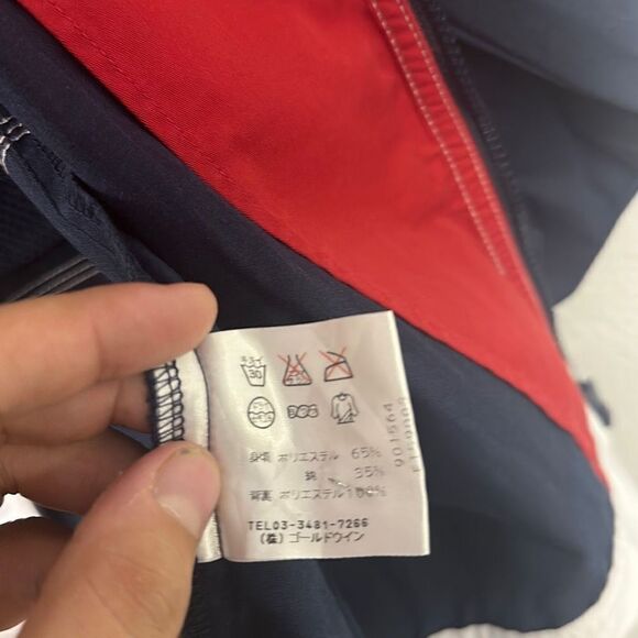 Vintage 90s Ellesse Perugia Italia Men's Navy Blue & Red Windbreaker Size S - Picture 11 of 11